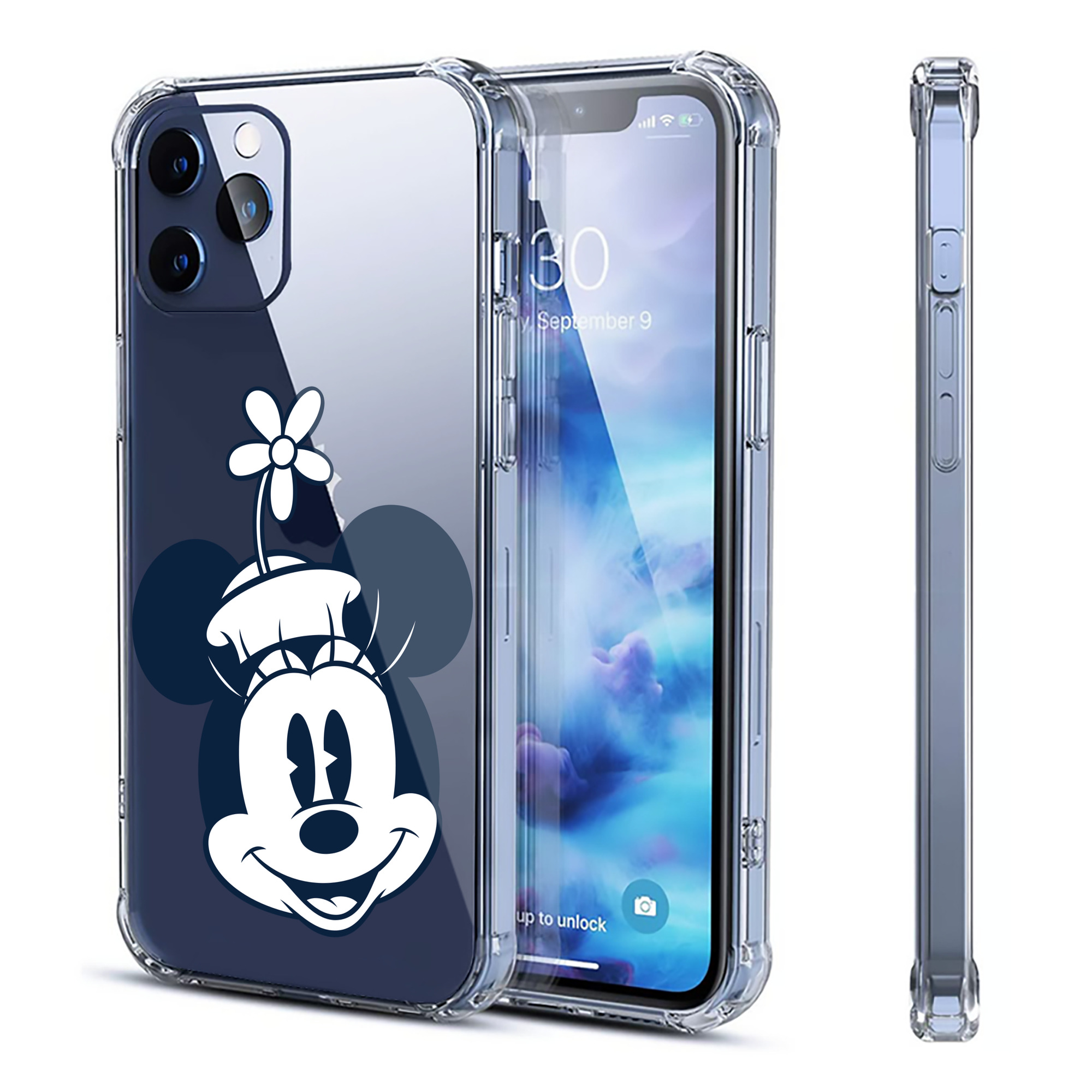 （画像用） ミッキーマウス Mickey Mouse 【iPhone 12シリーズ対応】透明スマホケース（クリアソフトケース）
